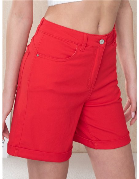 bermuda di jeans rossi