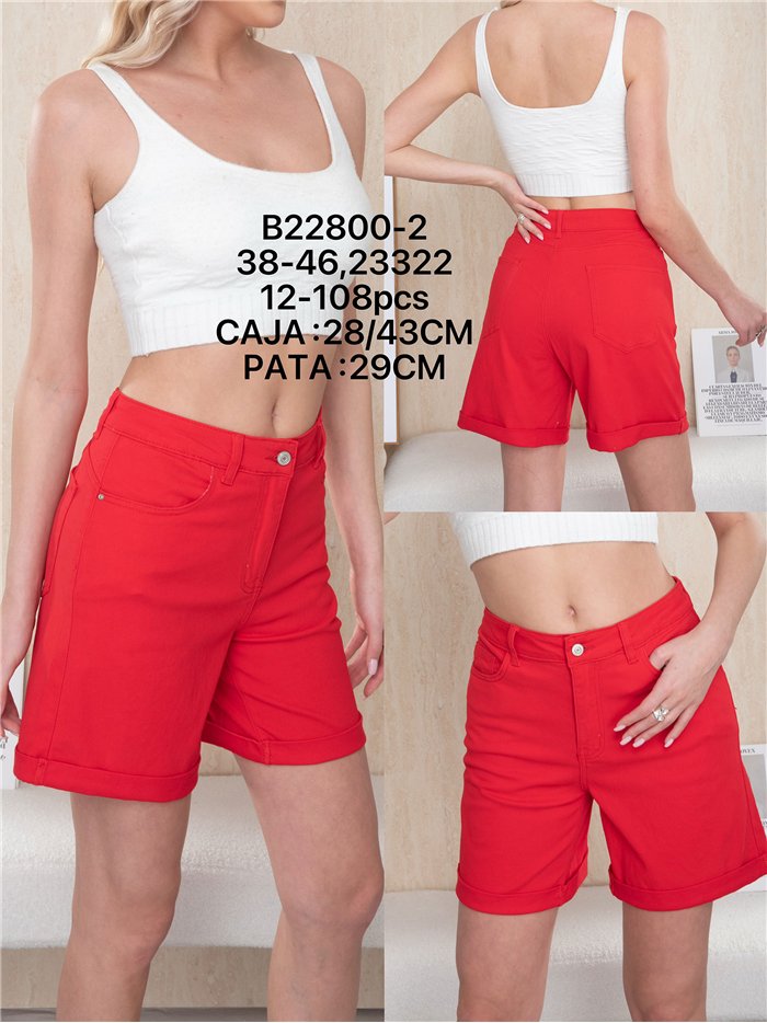 bermuda di jeans rossi