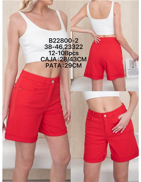 bermuda di jeans rossi