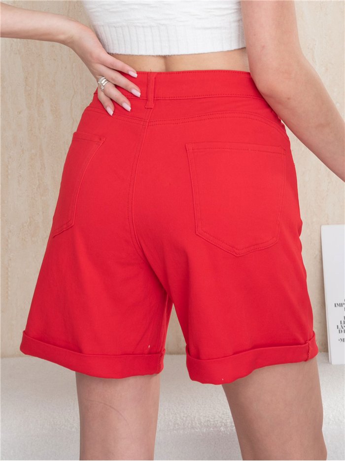 bermuda di jeans rossi