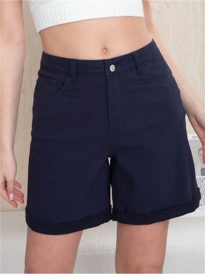 Bermuda en denim bleu marine