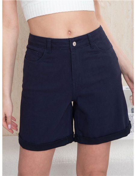 Bermuda en denim bleu marine