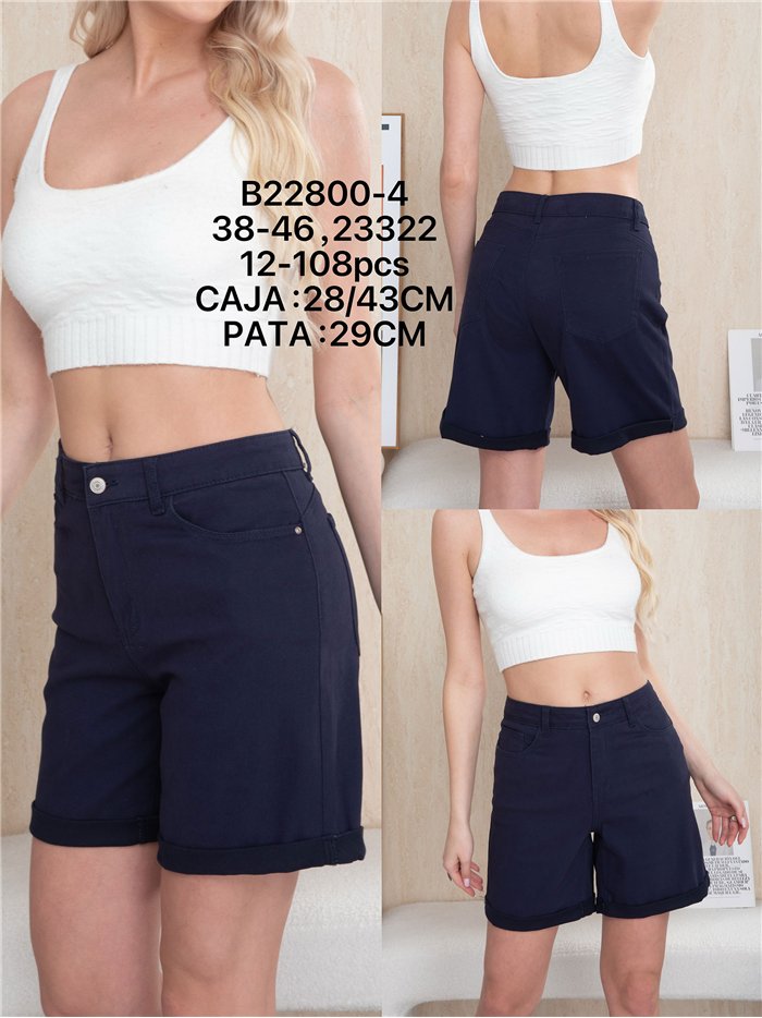 Bermuda en denim bleu marine