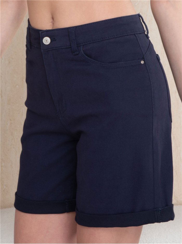 Bermuda en denim bleu marine