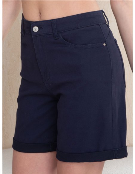 Bermuda en denim bleu marine