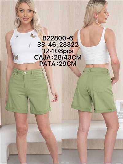 Bermuda jeans verde 2