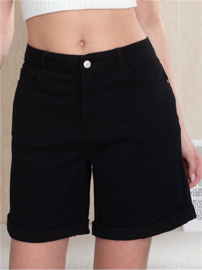 bermuda en denim noir