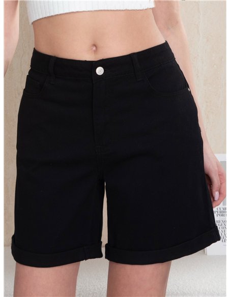 bermuda en denim noir