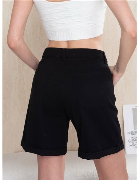 bermuda en denim noir