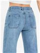 Jeans wide leg bolsillos parche