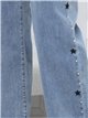 Jeans wide leg estrellas y tachas