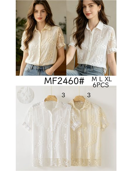 Camicia in pizzo floreale