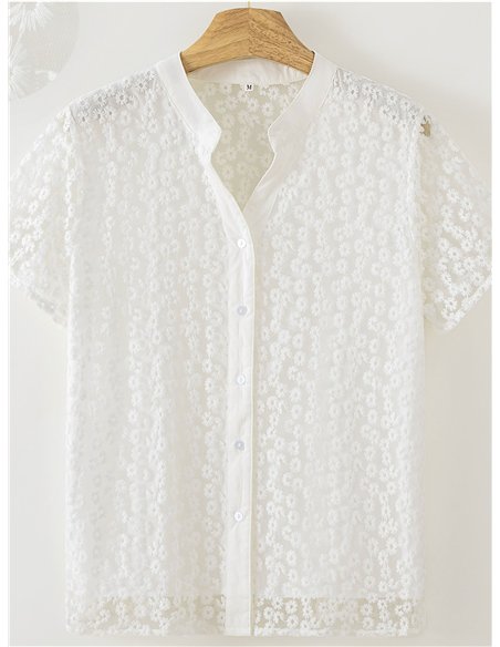 Blusa encaje floral