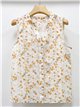 Blusa floral mostaza puntillas sin mangas