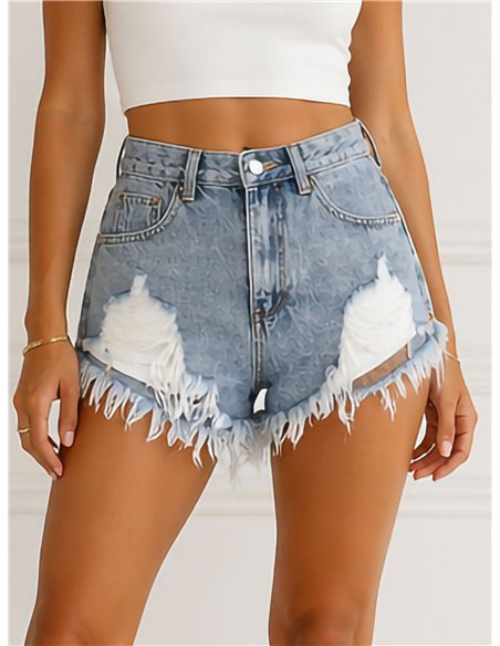 Short denim rotos