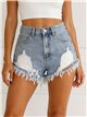 Short denim rotos