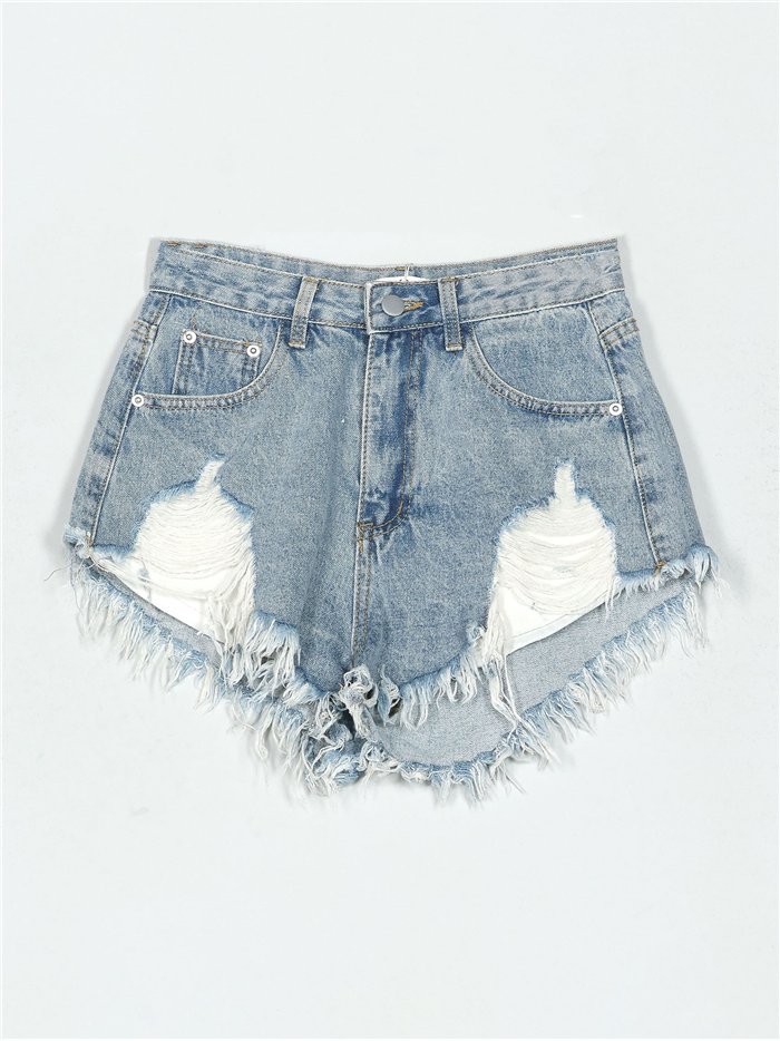 Short denim rotos