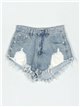 Short denim rotos