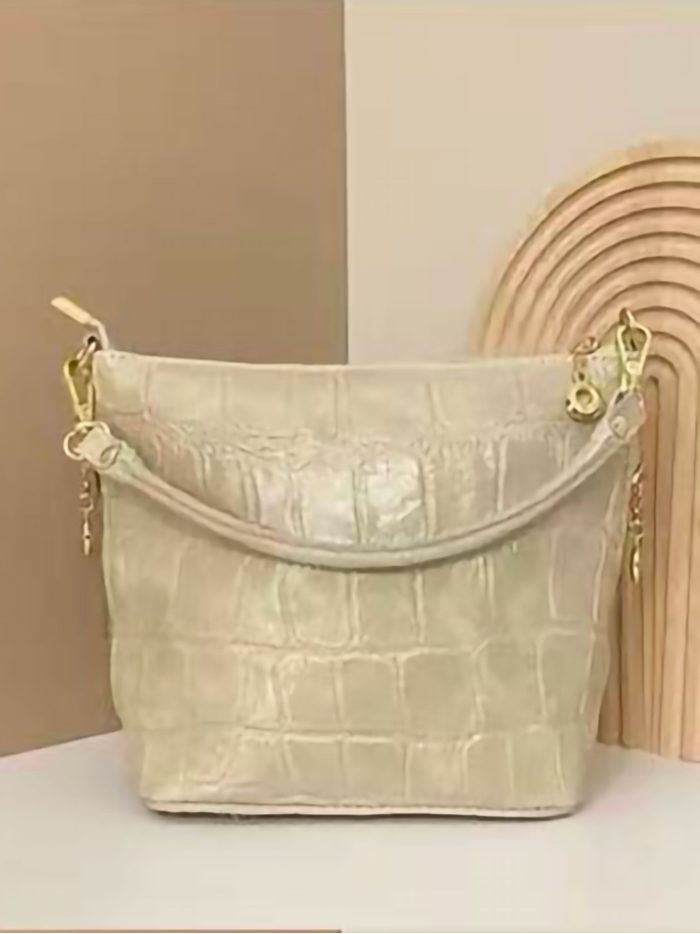 Bolso bandolera piel coco