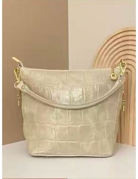 Bolso bandolera piel coco