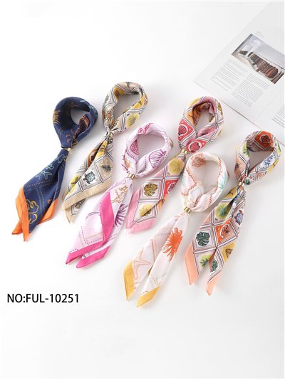 Pañuelo satinado estampado marino 2