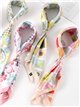 Pañuelo satinado estampado tropical pastel