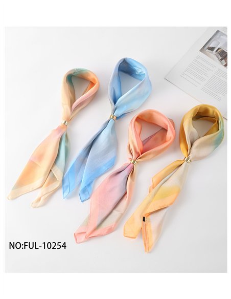 Pañuelo satinado degradado pastel