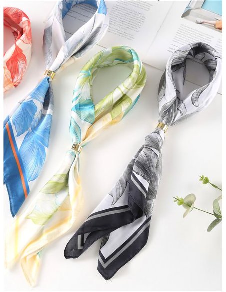 Pañuelo satinado de hojas acuarela