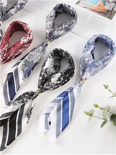 Lenço de cetim estilo toile