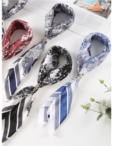 Lenço de cetim estilo toile