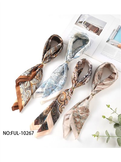 Pañuelo satinado estampado cachemir 2