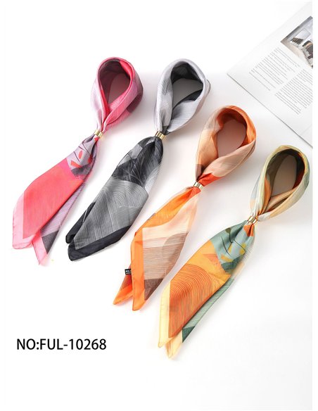 Pañuelo satinado estampado abstracto