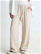 Pantalon palazzo en lin avec cordon de serrage