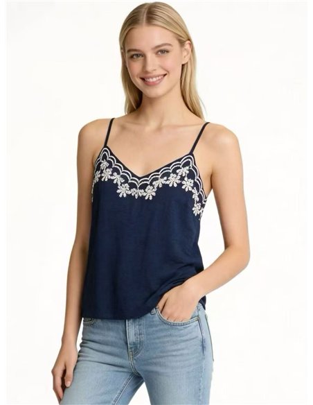 Top lencero bordado tirantes
