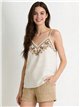 Top lino bordado tirantes