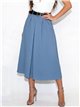 Belted A line midi skirt