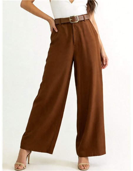 Pantalón wide leg con cinturón