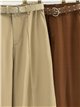 Pantalón recto con cinturón