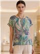 Blusa estampada abstracta