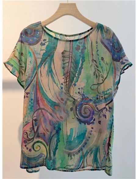 Blusa estampada abstracta