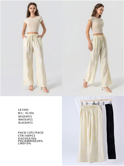 Pantalón palazzo estampado con cordón 2