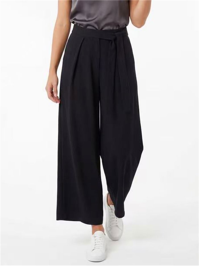 Pantalón wide leg con lazada