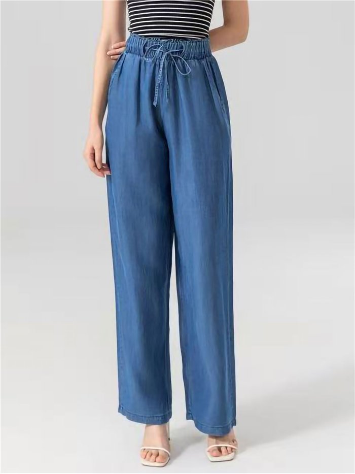 Pantalón denim fluido