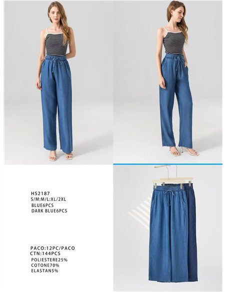 Pantalón denim fluido