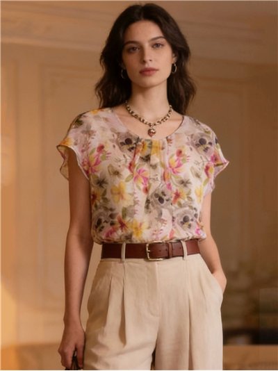 Blouse à imprimé floral