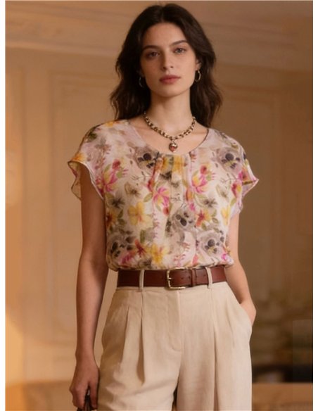 Blouse à imprimé floral
