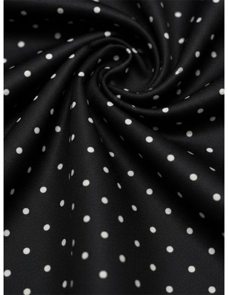 Chic micro polka-dot square silk effect scarf
