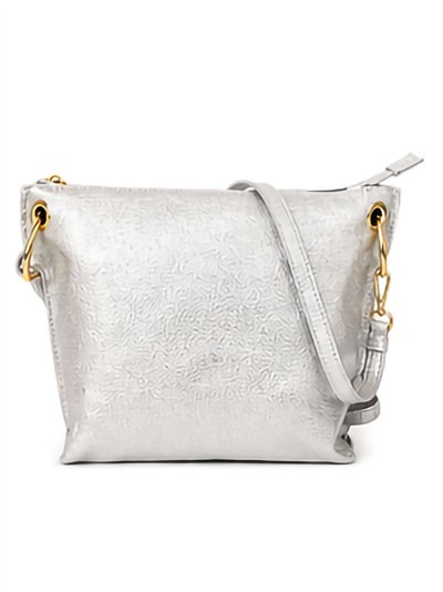 Bolso bandolera de piel metalizada