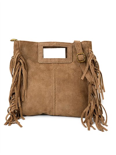 Bolso bandolera piel serraje con flecos