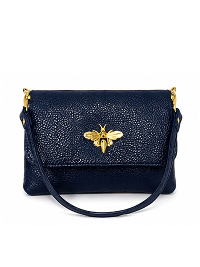 Bolso bandolera de piel con adorno abeja 2